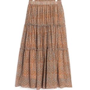 Tiered Maxi Boho Skirt